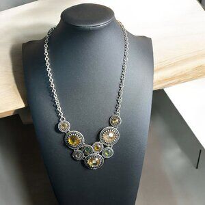 Premier Designs Multicolor Gem Necklace Boho Elegant Trendy Artistic Festival